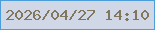 文字の大きさ：2、枠の色：4c9eda、背景の色：d0d8e7、文字の色：82765d 無料ブログパーツのブログ時計