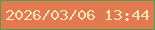 文字の大きさ：2、枠の色：4c9f4f、背景の色：e3794f、文字の色：fee5b5 無料ブログパーツのブログ時計