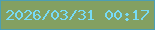 文字の大きさ：1、枠の色：4c9fb3、背景の色：83a062、文字の色：77dbf6 無料ブログパーツのブログ時計
