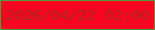 文字の大きさ：3、枠の色：4ca13d、背景の色：f90421、文字の色：ae271d 無料ブログパーツのブログ時計