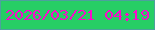 文字の大きさ：4、枠の色：4ca19d、背景の色：27ce65、文字の色：fb0bcb 無料ブログパーツのブログ時計
