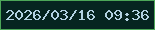 文字の大きさ：3、枠の色：4ca658、背景の色：062420、文字の色：b3d2e2 無料ブログパーツのブログ時計