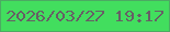 文字の大きさ：4、枠の色：4caa63、背景の色：42de5e、文字の色：675e65 無料ブログパーツのブログ時計