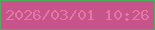文字の大きさ：5、枠の色：4cae5a、背景の色：c65389、文字の色：e876a5 無料ブログパーツのブログ時計