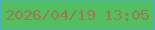 文字の大きさ：5、枠の色：4caec1、背景の色：52c05e、文字の色：9a7a56 無料ブログパーツのブログ時計