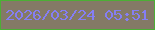 文字の大きさ：5、枠の色：4caf35、背景の色：847a66、文字の色：857ef4 無料ブログパーツのブログ時計