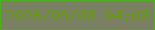 文字の大きさ：2、枠の色：4cb01d、背景の色：7b8064、文字の色：609e09 無料ブログパーツのブログ時計