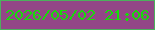 文字の大きさ：2、枠の色：4cb05d、背景の色：934687、文字の色：18db0a 無料ブログパーツのブログ時計