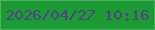 文字の大きさ：2、枠の色：4cb460、背景の色：1b9a35、文字の色：4f477f 無料ブログパーツのブログ時計