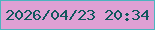 文字の大きさ：1、枠の色：4cb4bf、背景の色：dfa0d4、文字の色：10575d 無料ブログパーツのブログ時計