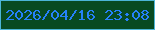 文字の大きさ：1、枠の色：4cb5d7、背景の色：084a21、文字の色：2681f9 無料ブログパーツのブログ時計