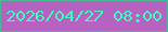 文字の大きさ：4、枠の色：4cb893、背景の色：b662c0、文字の色：3efcbd 無料ブログパーツのブログ時計