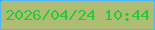 文字の大きさ：1、枠の色：4cb8fb、背景の色：aebc74、文字の色：2ec444 無料ブログパーツのブログ時計