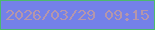 文字の大きさ：4、枠の色：4cba6d、背景の色：7481e8、文字の色：b596ab 無料ブログパーツのブログ時計
