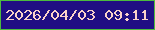 文字の大きさ：2、枠の色：4cbc3e、背景の色：200f83、文字の色：fbd2c9 無料ブログパーツのブログ時計