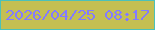 文字の大きさ：5、枠の色：4cc1b9、背景の色：c4bf52、文字の色：837bff 無料ブログパーツのブログ時計