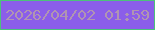 文字の大きさ：4、枠の色：4cc27b、背景の色：8b5ee9、文字の色：b095b2 無料ブログパーツのブログ時計