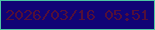 文字の大きさ：2、枠の色：4cc6a4、背景の色：100375、文字の色：520f39 無料ブログパーツのブログ時計