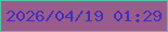 文字の大きさ：5、枠の色：4cc6a4、背景の色：985d8a、文字の色：452ebf 無料ブログパーツのブログ時計