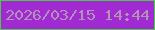 文字の大きさ：2、枠の色：4cc946、背景の色：a22ad3、文字の色：b194b3 無料ブログパーツのブログ時計