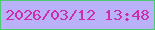 文字の大きさ：1、枠の色：4cca71、背景の色：bab2f8、文字の色：cc2da8 無料ブログパーツのブログ時計