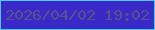 文字の大きさ：2、枠の色：4ccafd、背景の色：3a28c9、文字の色：55548a 無料ブログパーツのブログ時計