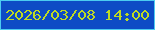 文字の大きさ：5、枠の色：4ccbf0、背景の色：0e4bc5、文字の色：bfda22 無料ブログパーツのブログ時計