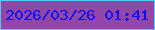 文字の大きさ：2、枠の色：4cccf1、背景の色：9445a8、文字の色：0611fb 無料ブログパーツのブログ時計