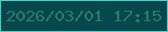 文字の大きさ：2、枠の色：4ccec7、背景の色：08474b、文字の色：277c70 無料ブログパーツのブログ時計