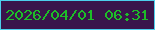 文字の大きさ：1、枠の色：4ccfec、背景の色：39154b、文字の色：1dbd28 無料ブログパーツのブログ時計
