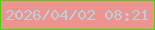 文字の大きさ：4、枠の色：4cd107、背景の色：ee9490、文字の色：b8d0de 無料ブログパーツのブログ時計