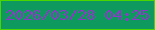 文字の大きさ：4、枠の色：4cd600、背景の色：0e995f、文字の色：8e38c8 無料ブログパーツのブログ時計
