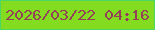 文字の大きさ：1、枠の色：4cd664、背景の色：84dc20、文字の色：944258 無料ブログパーツのブログ時計