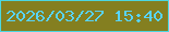 文字の大きさ：3、枠の色：4cd7e1、背景の色：847f20、文字の色：58d4f9 無料ブログパーツのブログ時計