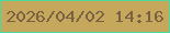 文字の大きさ：4、枠の色：4cd99d、背景の色：c6a85c、文字の色：7a6144 無料ブログパーツのブログ時計