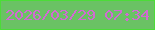 文字の大きさ：2、枠の色：4cdc38、背景の色：6ac264、文字の色：d16ad3 無料ブログパーツのブログ時計