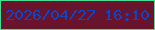 文字の大きさ：5、枠の色：4cdc8c、背景の色：6a132c、文字の色：0947c8 無料ブログパーツのブログ時計