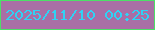 文字の大きさ：1、枠の色：4cdf67、背景の色：a96fa5、文字の色：2fd2f4 無料ブログパーツのブログ時計