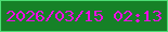 文字の大きさ：2、枠の色：4cdf75、背景の色：168127、文字の色：f10de5 無料ブログパーツのブログ時計