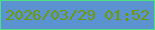 文字の大きさ：1、枠の色：4ce081、背景の色：5a93cf、文字の色：709907 無料ブログパーツのブログ時計