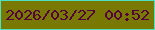 文字の大きさ：5、枠の色：4ce1c2、背景の色：797901、文字の色：52013a 無料ブログパーツのブログ時計
