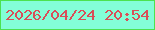 文字の大きさ：1、枠の色：4ce24f、背景の色：83fed7、文字の色：d94e58 無料ブログパーツのブログ時計