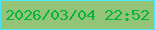 文字の大きさ：4、枠の色：4ce6ff、背景の色：94c478、文字の色：05b541 無料ブログパーツのブログ時計