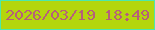文字の大きさ：2、枠の色：4ce8ab、背景の色：b4d60d、文字の色：b6607a 無料ブログパーツのブログ時計