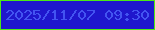 文字の大きさ：5、枠の色：4ce915、背景の色：1f17cd、文字の色：4354f1 無料ブログパーツのブログ時計