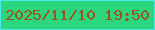 文字の大きさ：1、枠の色：4ce9ea、背景の色：2cd67f、文字の色：9d531e 無料ブログパーツのブログ時計