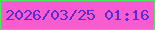 文字の大きさ：3、枠の色：4cea61、背景の色：f85cce、文字の色：572cd2 無料ブログパーツのブログ時計