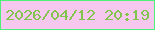 文字の大きさ：1、枠の色：4cf175、背景の色：f6c8ef、文字の色：82c54e 無料ブログパーツのブログ時計
