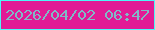 文字の大きさ：5、枠の色：4cf6f7、背景の色：e21a95、文字の色：80bac7 無料ブログパーツのブログ時計