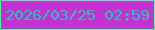 文字の大きさ：1、枠の色：4cfb92、背景の色：c432d5、文字の色：1fc5ab 無料ブログパーツのブログ時計